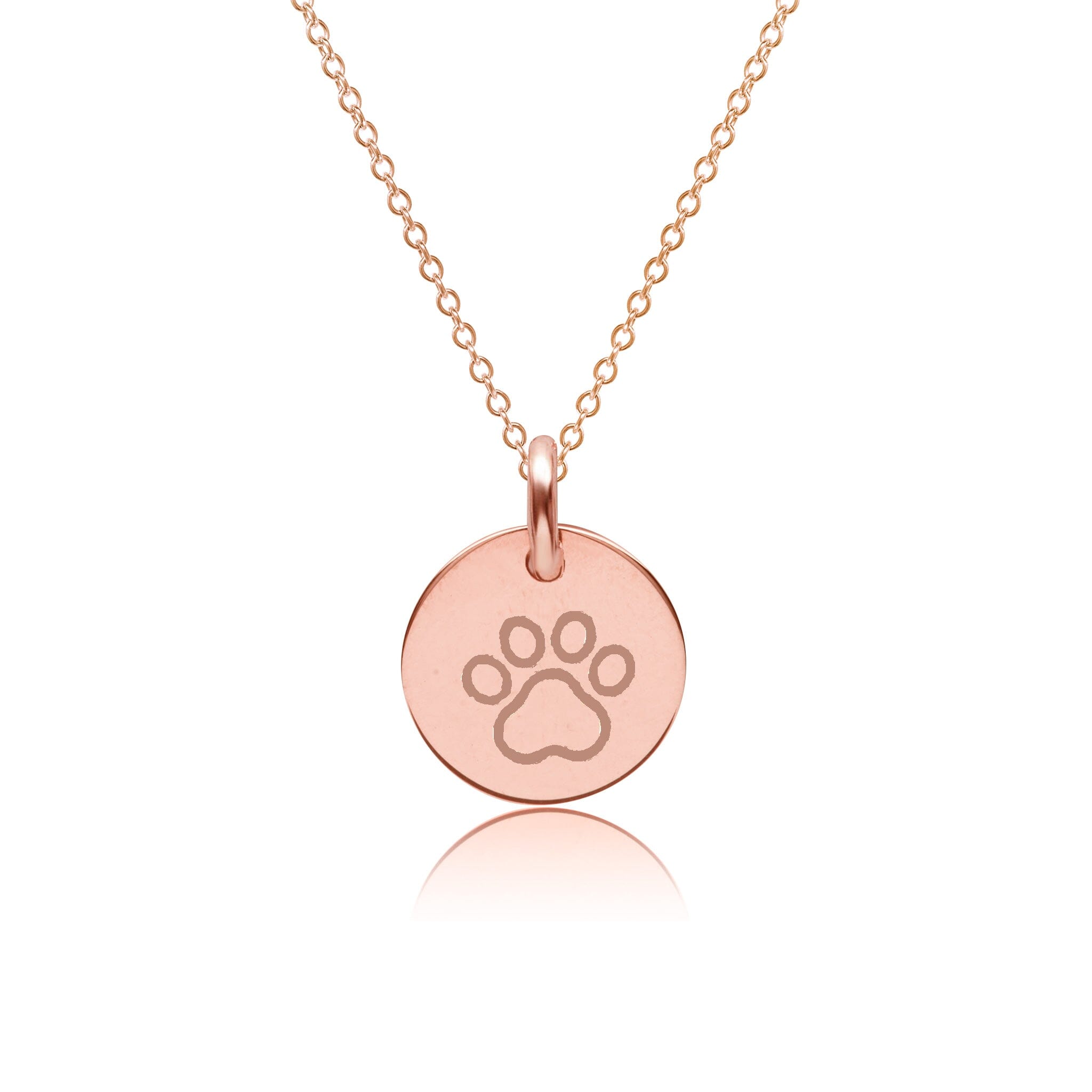 Paw Print Circle Necklace