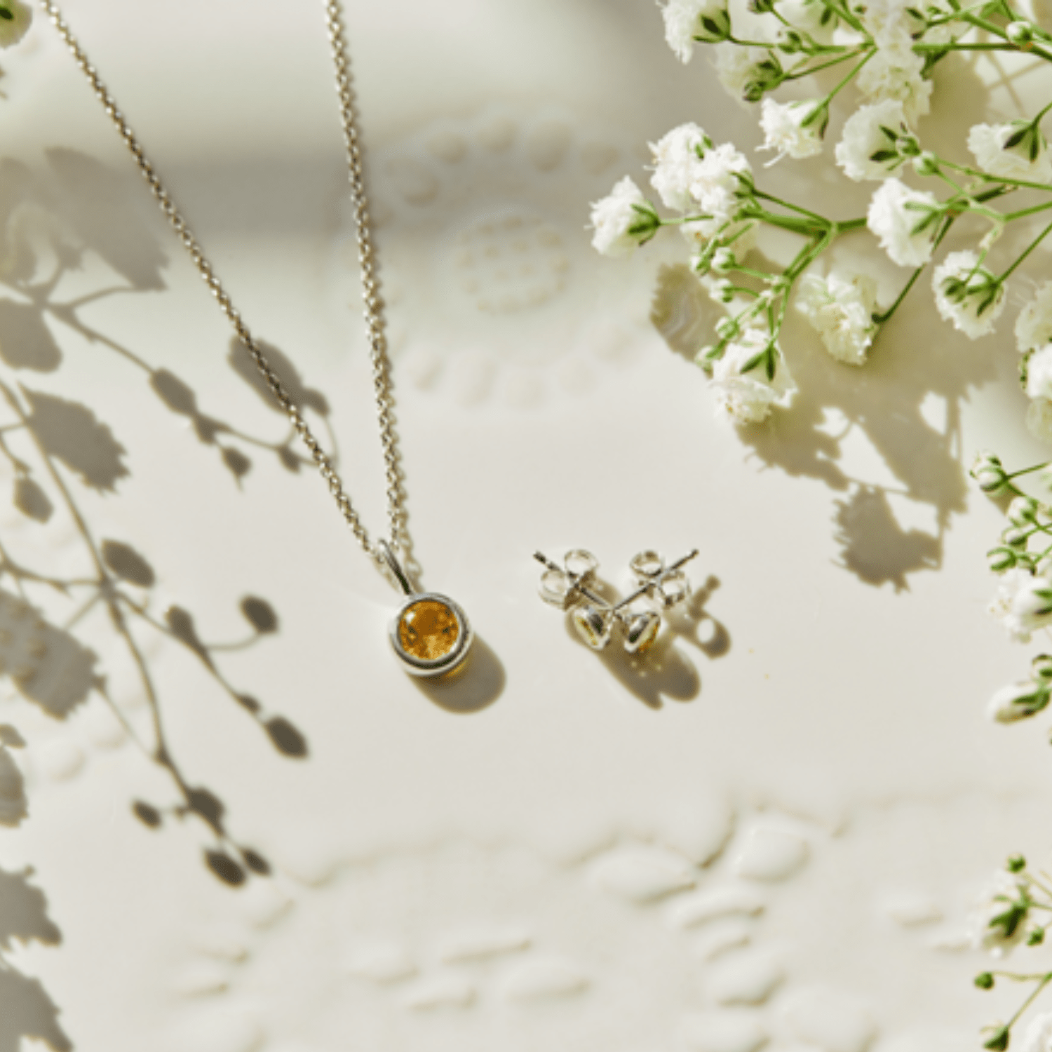 ネックレス・ペンダント MINI ETERNAL ORANGE QUARTZ SILVER NECKLACE MINI ETERNAL ORANGE QUARTZ SILVER NECKLACE