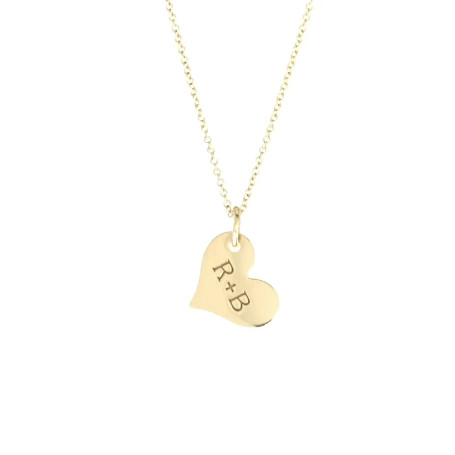 Gold Heart Necklace with Crystals – Brooklyn Tag