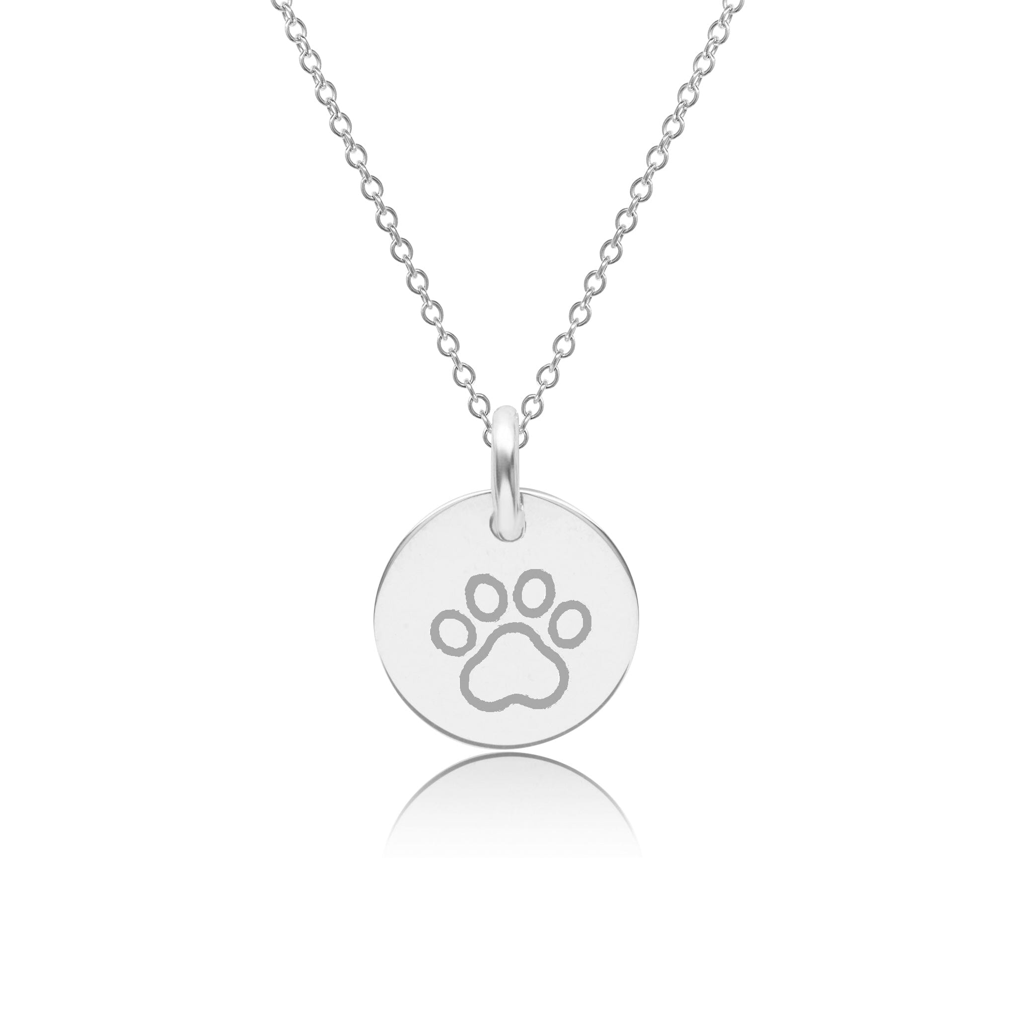 Paw Print Circle Necklace
